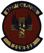 Air Force 1st Special Operations Medical Squadron Spice Brown OCP Scorpion Shoulder Patch With Velcro